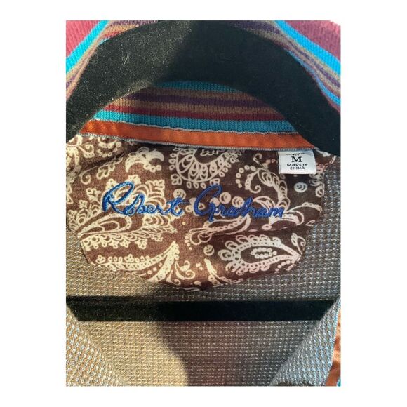 Women’s Robert  Graham Striped Quarter Zip Pullover Sweater Size M - Picture 4 of 12